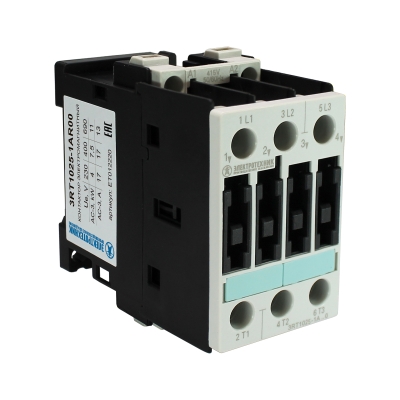 3RT1025-1AR00,3-пол.,17A,AC-3,7,5кВт/400V,415V AC,50/60Гц,типоразмер S0,винтовые клеммы,IP20 (ЭТ)