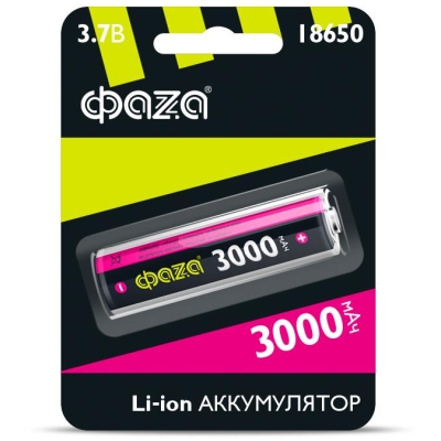 Аккумулятор 18650 3.7В Li-Ion 3000мА.ч без платы защиты 5004757