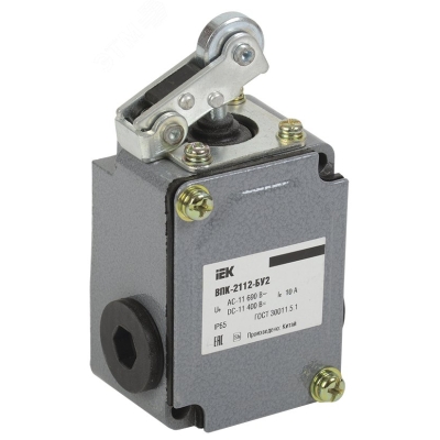 IEK Выключатель концевой ВПК-2112-БУ2 рычаг с роликом IP65