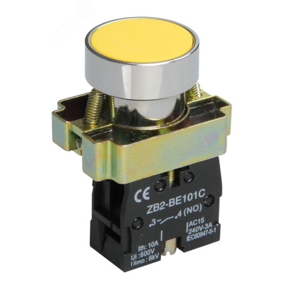 Кнопка управления LAY5-BA51 без подсветки желтая 1з BBT60-BA-K05