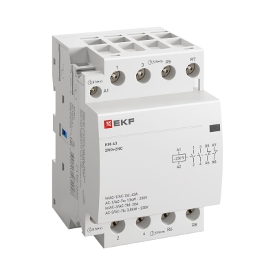 Контактор модульный КМ 63А 2NО+2NC (3 мод.) PROxima km-3-63-22