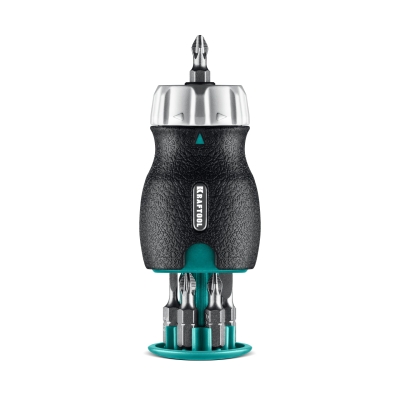 KRAFTOOL EXTREM Kompakt набор: реверсивная отвертка с битами 6 шт (25877)