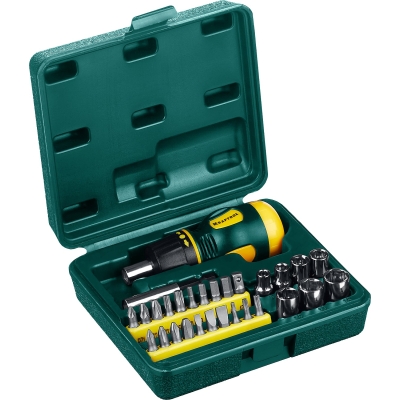 KRAFTOOL Kompakt-29, с насадками, 29 предм., реверсивная отвертка (25556-H29)