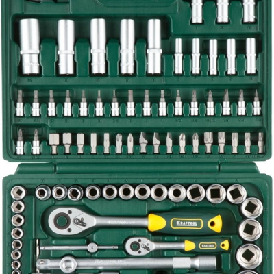 KRAFTOOL X-Drive 108, 108 предм., (1/2″+3/8″+1/4″), универсальный набор инструмента (27888-H108)