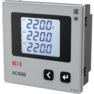 КС96В Вольтметры трехканальные 1RS-485 (лицевая панель 96х96 мм)