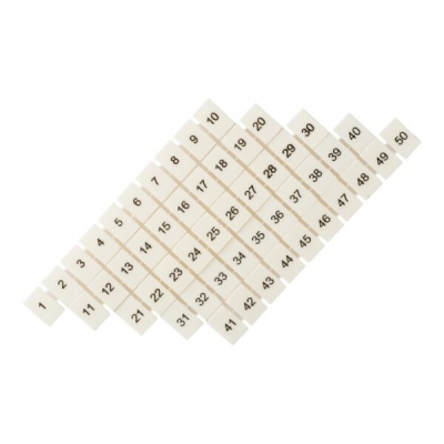 Маркеры для JXB-ST 2.5 с нумерацией 1-50 (уп.100шт) PROxima zb-st-2.5-1-50