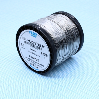Припой Sn63Pb37 ELR 0.5мм 250гр