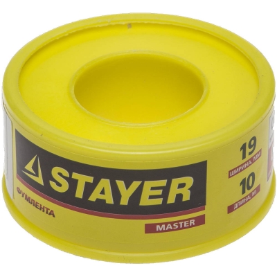 STAYER 0.075 мм х 19 мм х 10 м, 0.40 г/см3, ФУМ лента (12360-19-040)