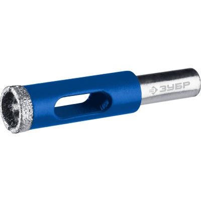 ЗУБР АГК, d 10 мм, Р60, алмазное трубчатое сверло, Профессионал (29850-10)