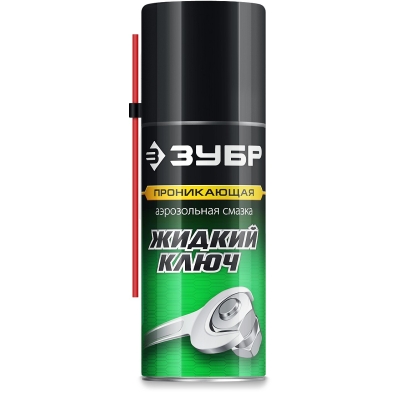 ЗУБР Жидкий ключ 210 мл, Проникающая аэрозольная смазка, ПРОФЕССИОНАЛ (41445)